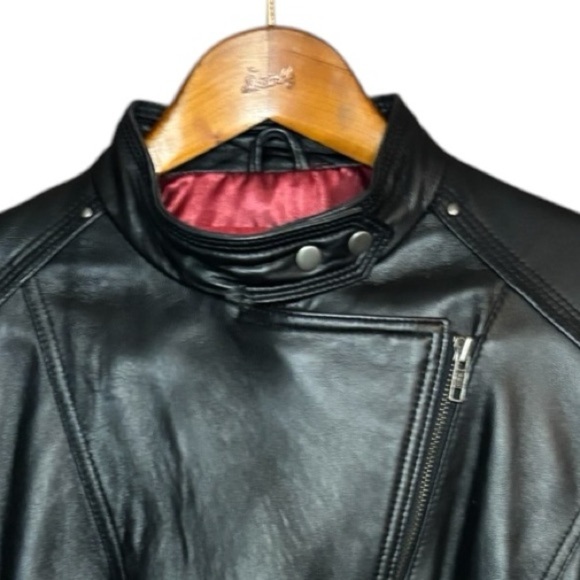 Street Legal Ladies Black Leather Jacket Large Black Leather Moto Jacket - Picture 9 of 13